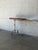 Mid-Century Modern Teak Rolling Side Table With Adjustable Height Chrome Base Vintage Mid-Century Modern 1960s For Sale - Image 3 of 11