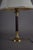 Metal Vintage Brass Table Lamp with Burgundy Column, 1950s For Sale - Image 7 of 11