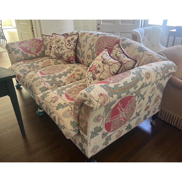Robert Kime Abbey Sofa in Tashkent on Linen For Sale - Image 4 of 4