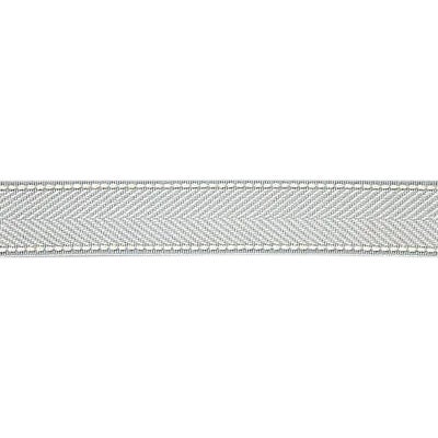 Sample, Scalamandre Montauk Herringbone Tape, Mineral Fabric For Sale