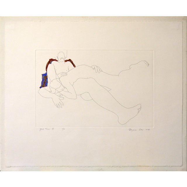 Weyman Michael Lew is a painter and printmaker, born in San Francisco, California in 1935. Without over-mat, silver tone...