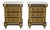 Pair of Antique Style Marble Top Boulle Style End Tables / Nightstands For Sale