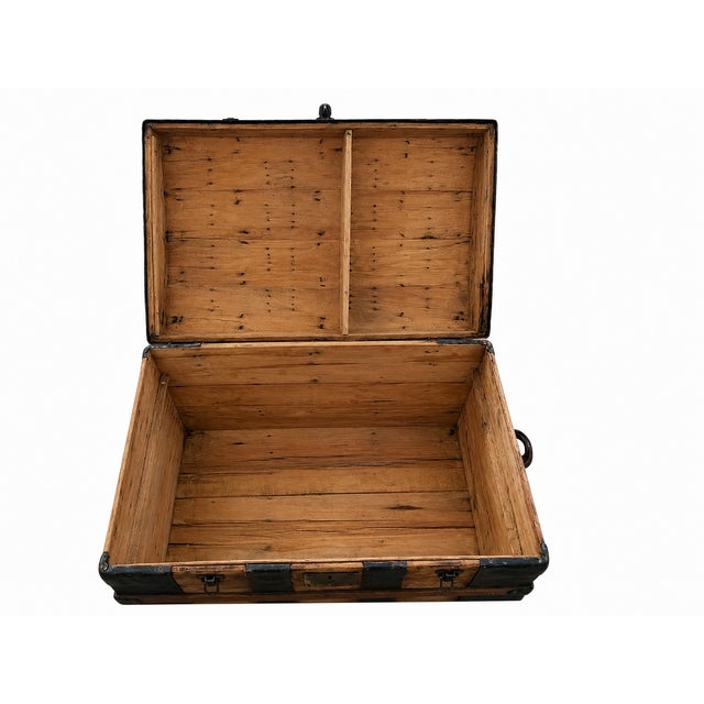 19th Century Late 19th Century Antique Victorian Dome Top Steamer Trunk For Sale - Image 5 of 5