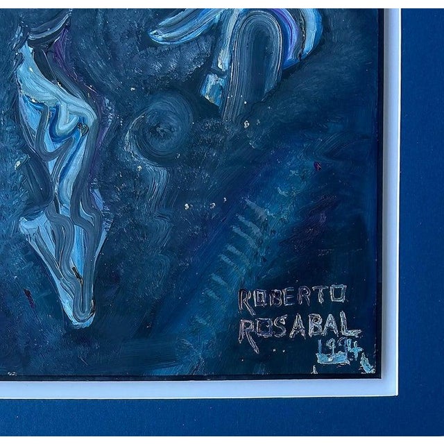 Abstract 1990s Figurative Abstract Painting by Roberto Rosabal For Sale - Image 3 of 6