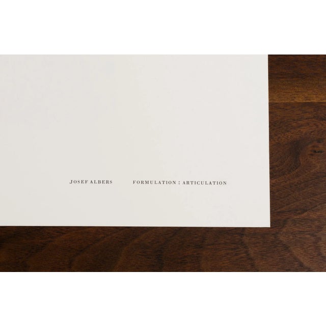 Josef Albers Josef Albers "Formulation : Articulation" Portfolio Ii, Folder 20 For Sale - Image 4 of 6