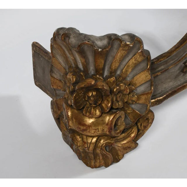 Italian 19th Century Italian Parcel Gilt Architectural Pediment For Sale - Image 3 of 6