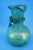 Green Iridescent Scavo Murano Glass Vase Jug attributed to Cenedese / Toso, 1960s For Sale - Image 8 of 18