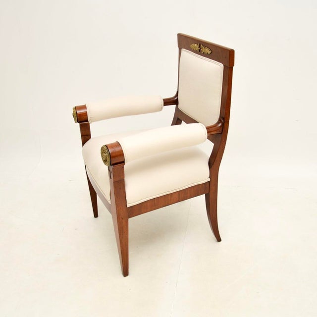 Regency Chair with Gilt Bronze, 1815 For Sale - Image 4 of 12