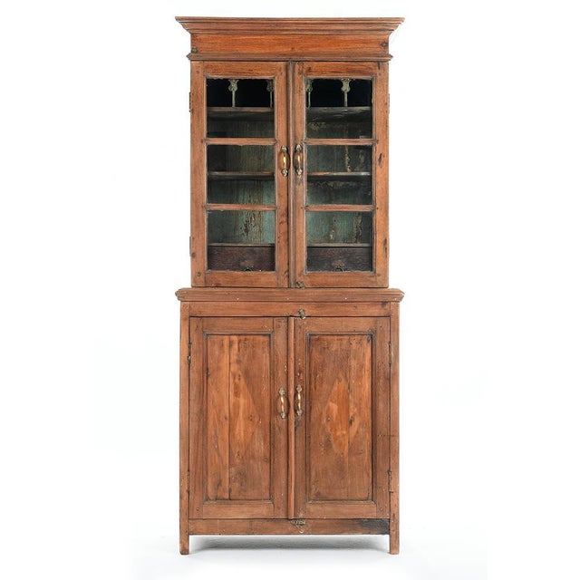 Glazed Wooden China Cabinet For Sale - Image 6 of 6