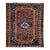 Vintage Persian Malayer Area Rug, Hand-Knotted Wool, Geometric Pattern, 2x3, Red & Blue For Sale