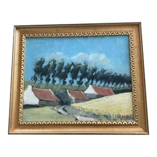 1980s Original Painting by J. Dupuis, Framed For Sale