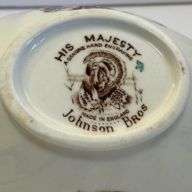 1980s Vintage Johnson Brothers His Majesty Turkey Gravy Boat, 1980s England For Sale - Image 5 of 9