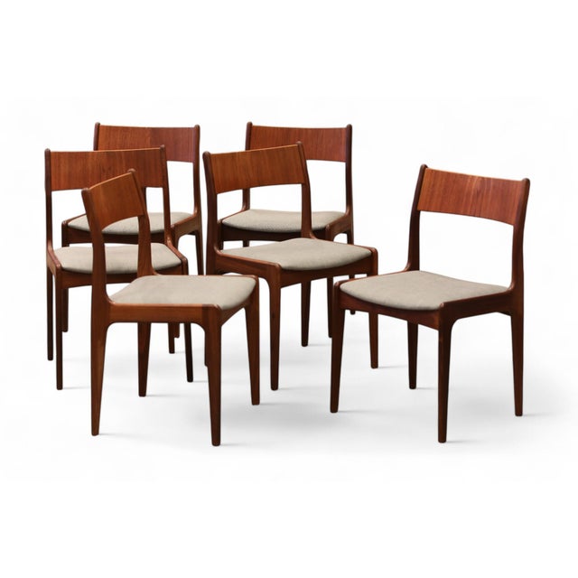 Teal Chair in Teak from P. Westergaard Mobelfabrik, Denmark, 1960s, Set of 6 For Sale - Image 8 of 17