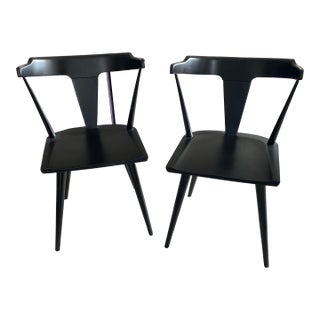 1960s Attributed to Paul McCobb T-Back Dining Chairs - Set of 2 For Sale