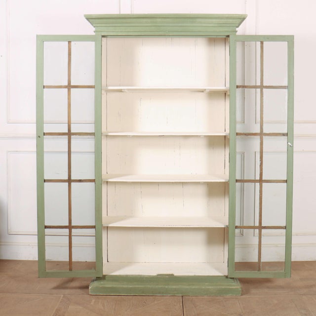 Wood 19th Century English Glazed Display Cabinet, 1890s For Sale - Image 7 of 12