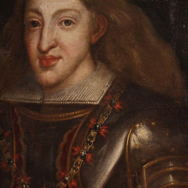 Charles II of Spain, 1670, Oil Painting on Canvas, Framed For Sale - Image 4 of 14