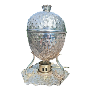 Rare 19th Century Hukin & Heath Silver Plated Strawberry Form Egg Coddler