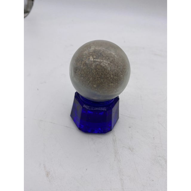 Black Vintage Marble, Brass, Resin, Glass Spheres With Stands Collection- 8 Pieces For Sale - Image 8 of 12