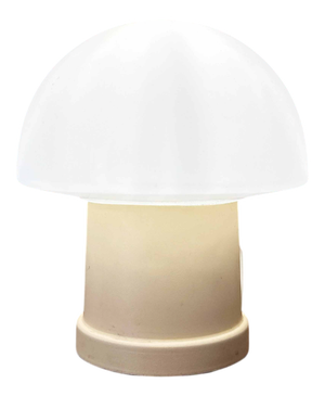 Small Opaline Mushroom Table Lamp, 1970s