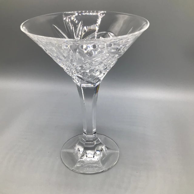 1990s Dublin Cut Crystal Martini Glass by Godinger - 1 For Sale - Image 5 of 12