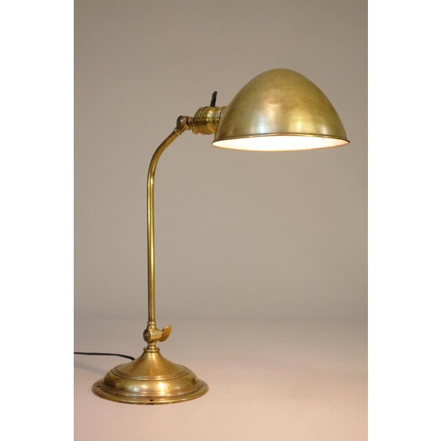 1920s Rare Early Art Deco Industrial Machine Age Brass Elegant Articulating Lamp O C White Faries Era For Sale - Image 9 of 12