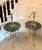 Antique Italian Gilt Metal and Verde Marble Tassel Side Tables, 1920, Set of 2 For Sale - Image 4 of 14