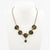 Mid-Century Modern Gilded Bronze Choker Necklace with Green and Purple Enamel For Sale - Image 3 of 8