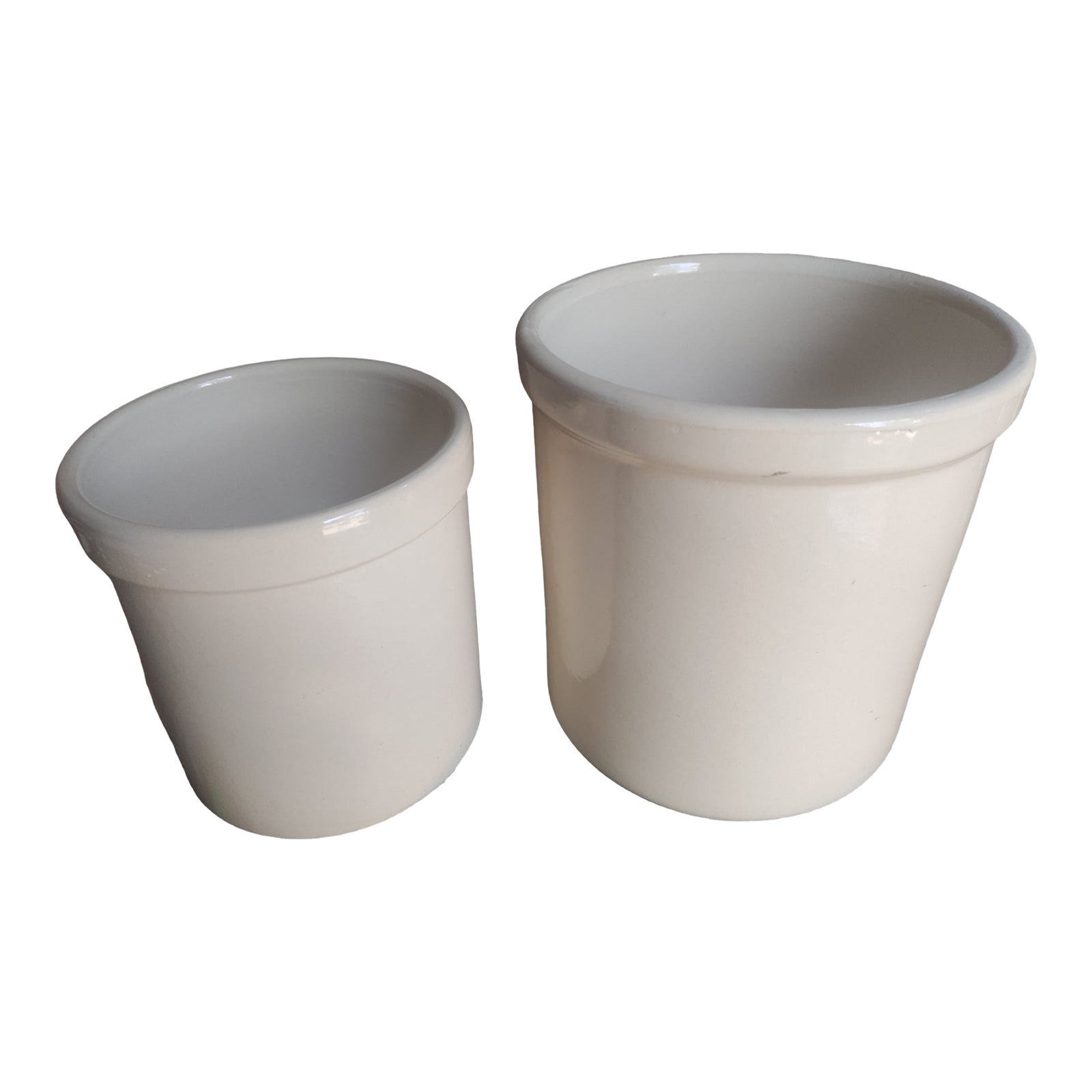 Mid Century Ceramic Crocks Set of 2 Chairish