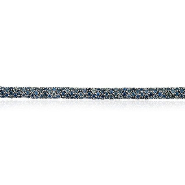 Not Yet Made - Made To Order 18.51 Ct Natural Blue Sapphire Rope Bracelet in 925 Silver For Sale - Image 5 of 11