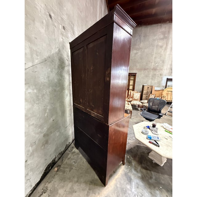 George III Mahogany Secretary Bookcase c.1800 93" For Sale - Image 9 of 17