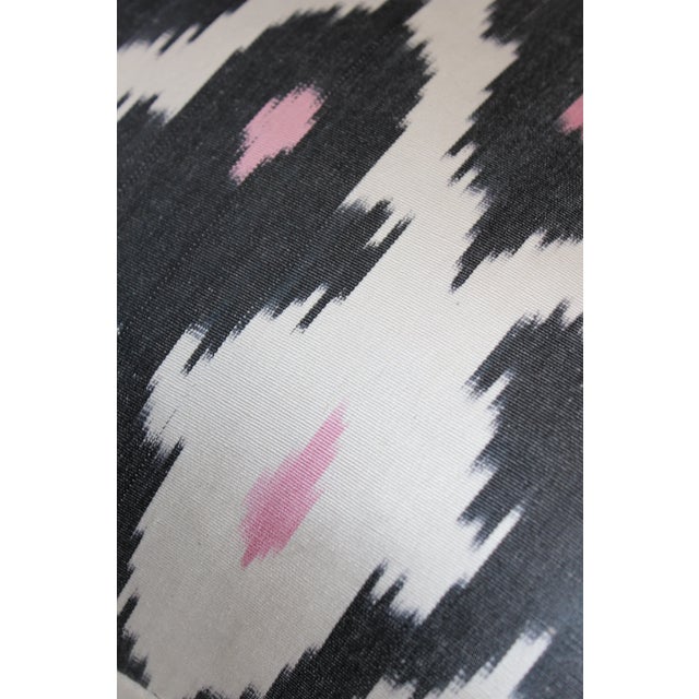 2020s Contemporary Silk Ikat Bohemian Throw Pillow For Sale - Image 5 of 9