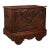 Antique Indonesian Hand Carved Blanket Chest with Polychrome Design and Wheels For Sale