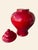 1960s Red Ceramic Ginger Jar • Vintage Hollywood Regency Accent • 14" Tall For Sale - Image 5 of 7