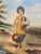 English Mid-20th Century English Style "The Cottage Girl" Oil on Canvas Painting After Gainsborough - Framed For Sale - Image 3 of 12