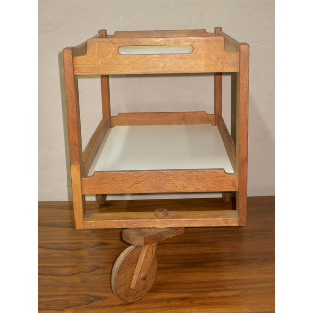 Mid-Century Modern Scandinavian Bar Cart in Oak, 1950s For Sale - Image 10 of 15