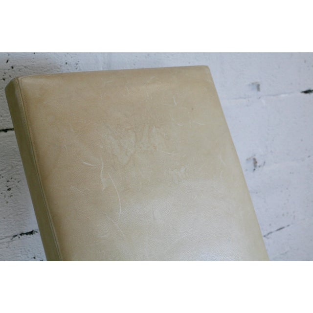 Tubular Steel and Leather Cream Armchair, France, 1970s For Sale - Image 17 of 18