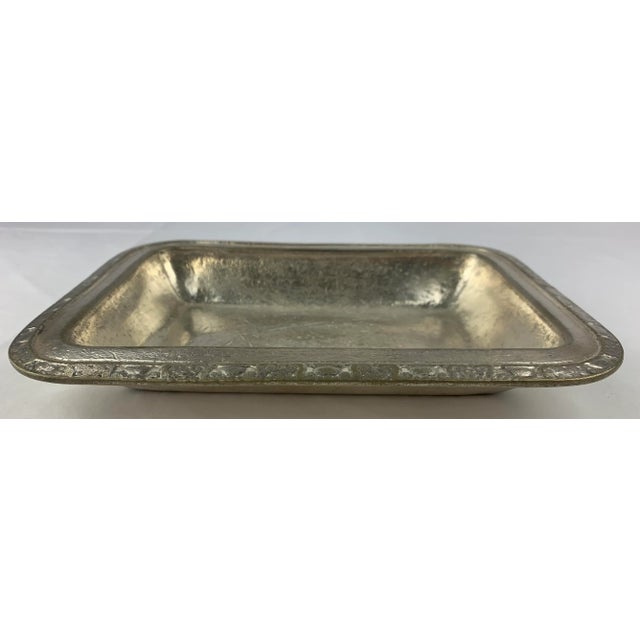 Vintage Waldorf Astoria hammered Silverplate small oval tray. Collection from the estate of Bob & Dolores Hope