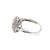 Modern 14k White Gold Zircon Halo Flower Ring, Size 7 For Sale - Image 3 of 7