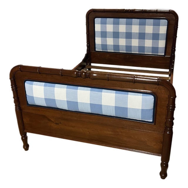 French Upholstered Bed in Serena & Lily For Sale