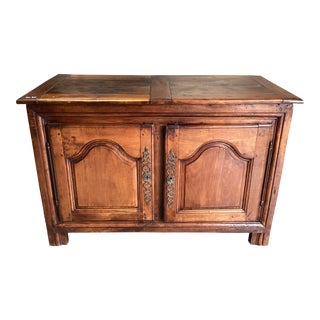 Antique French 2-Door Chestnut Buffet For Sale