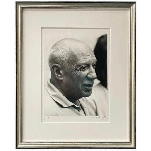 Lucien Clergue, Silver Gelatin Photograph Hand Signed Photo Pablo Picasso Arles Lucien Clergue, 1962 For Sale