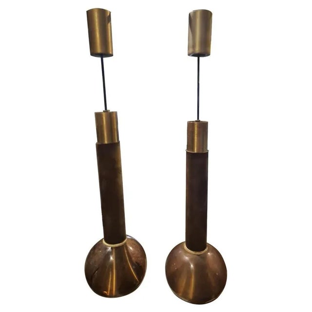 Brass & Wood Lights from Stilux, Italy, Set of 2 For Sale - Image 14 of 14