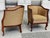 1930s Danish Art Deco Mahogany Lounge Chairs in Donghia Gold Chevron - A Pair For Sale - Image 5 of 15