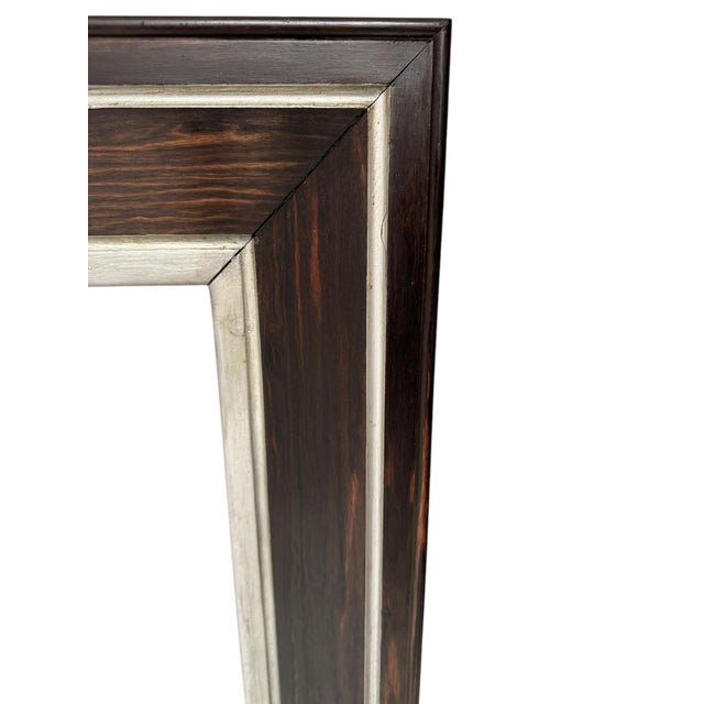 Black Art Deco Large Macassar Ebony Picture Frame, 1930s For Sale - Image 8 of 9
