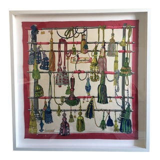1960s Framed Hermes Scarf For Sale