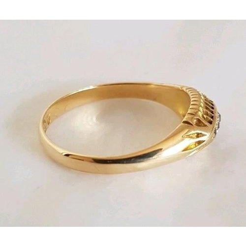 Gold Antique Edwardian 18ct Gold Five Stone Diamond Ring, 1903 For Sale - Image 8 of 14