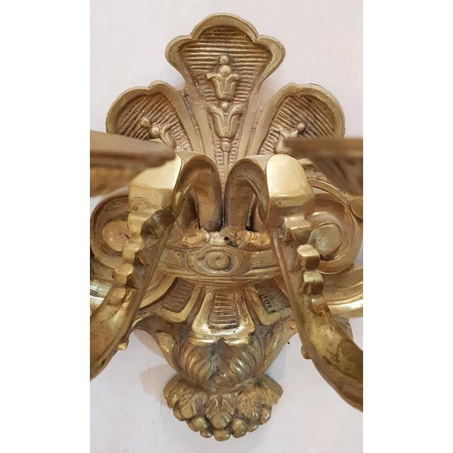 Renaissance Style Wall Sconces in Cast Bronze, Italy, 1940s, Set of 2 For Sale - Image 3 of 12