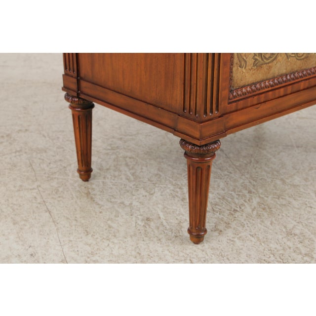 Pair Maitland Smith Marble Top Neoclassical Commode Chests For Sale - Image 9 of 18