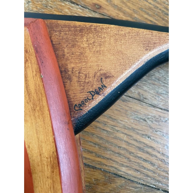 Late 20th Century Hand Painted Wooden Folk Art Goose For Sale - Image 4 of 7