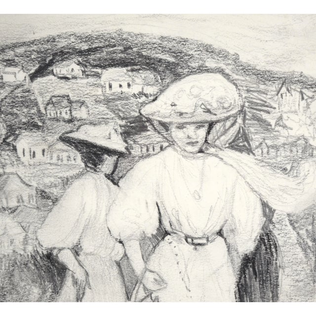 1990s "Yesterday's Ladies" Figurative Drawing by Virginia J Hughins For Sale - Image 5 of 11